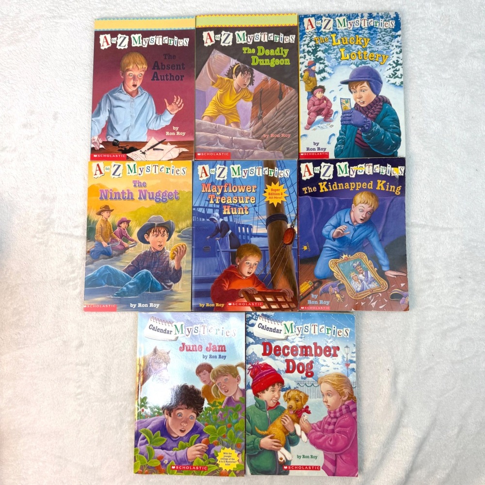 Ron Roy A to Z Mysteries and Calendar Mysteries Scholastic Book Lot of‎ 8